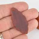 4 Acrylic Leaf Charms Tortoiseshell Laser Cut 1.75" Lca0767a