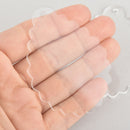 5 Scalloped Teardrop 3" blank charms Clear laser cut acrylic Lca0770a