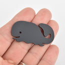 2 Whale Acrylic Shapes Laser Cut Cabochons 1-7/8" NO HOLE Lca0792