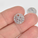 10 Iridescent Rainbow Glitter Circle Charms 1/2" Laser Cut Acrylic Blanks Disc Lca0811a