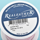 1/8" Suede Leather Lace, PINK, real leather by the yard, Realeather made in USA, 3mm wide, 25 yards, Lth0045