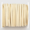 1/8" Deerskin Leather Lace BUCKSKIN BEIGE Deer Skin real leather by the yard, Realeather 3mm wide, 50 feet, Lth0054
