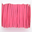 1/8" Deerskin Leather Lace FUCHSIA PINK Deer Skin real leather by the yard, Realeather 3mm wide, 50 feet, Lth0058