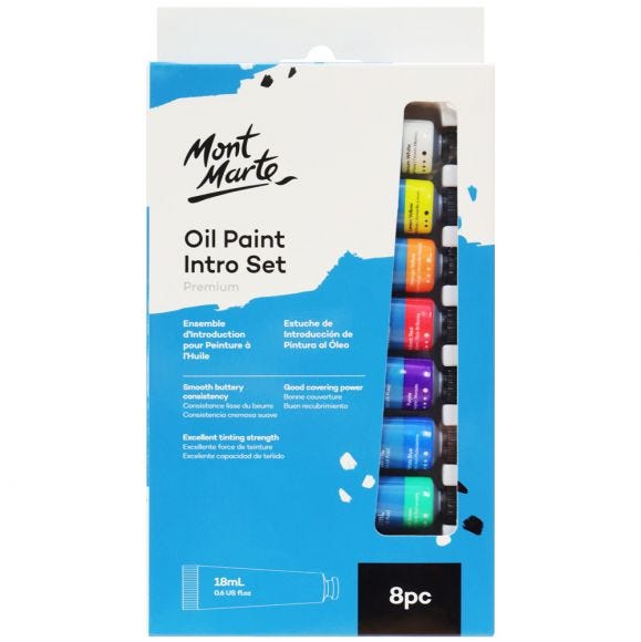 Oil Paint Intro Set 8pce x 18ml, pnt0218