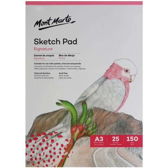 Sketch Pad 150gsm 25 Sheet A3 297mm x 420mm (11.7 x 15.5in), pap0015