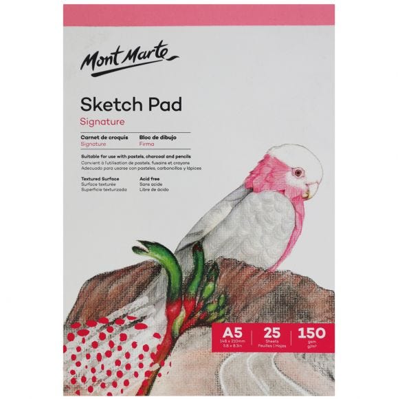 Sketch Pad 150gsm 25 Sheet A5 148 x 210mm (5.8 x 8.3in), pap0014