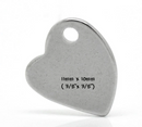 10 Stainless Steel Metal Stamping Blanks Charms, WILD HEART shape, 11mm x 10mm, punched hole . 18 gauge  MSB0007