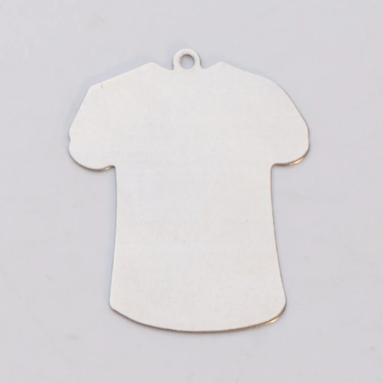6 LARGE NICKEL SILVER T-Shirt Design Metal Stamping Blanks, 24 gauge msb0043