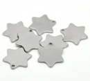 10 Stainless Steel Metal Stamping Blanks Charms, STAR of DAVID shape, 1 hole, 3/4" . 16 gauge . MSB0077
