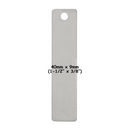 5 Stainless Steel Metal Stamping Blanks Charms, RECTANGLE with hole, 1-1/2" x 3/8" . 18 gauge  msb0105