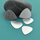 10 Aluminum Metal Stamping Blanks Charms 1-1/4" x 1" GUITAR PICK TAGS, 16 gauge  msb0477