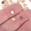 10 Rose Gold Stainless Steel Round Stamping Blanks 5mm 25 gauge msb0484