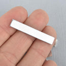 10 Aluminum Metal Stamping Blanks Charms 1/4" x 1-1/2" RECTANGLE STRIP TAGS, 16 gauge  msb0498
