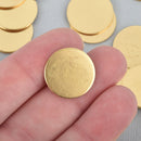 5 CIRCLE Brass Metal Stamping Blanks, no hole, 19mm (3/4")  18 gauge msb0507