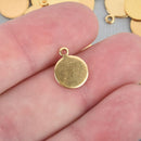 10 Brass Circle Tag Charm Blanks, 10mm, 18 gauge  msb0522