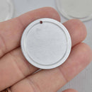 10 Aluminum Border Circle Disc Charms, silver metal stamping blanks, 32mm (1-1/4"), 16 gauge, msb0533
