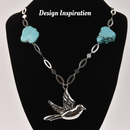 9 TURQUOISE BLUE HOWLITE Slab Gemstone Beads, magnesite, about 1.5" to 2", full strand, 9 beads gem0205