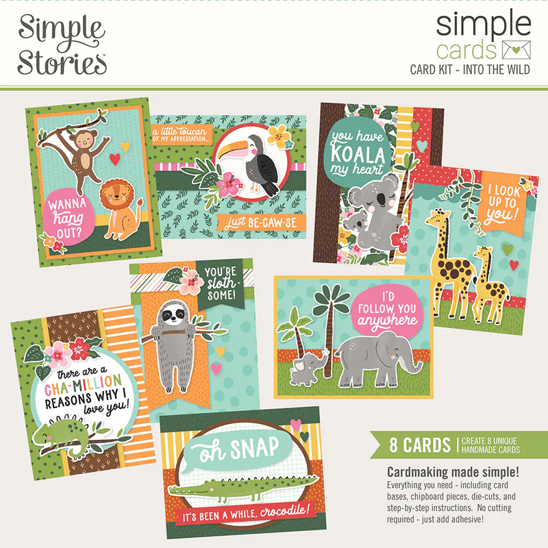 Into The Wild - Animal Jungle Rainforest Themed Simple Stories Card Kit pap0151