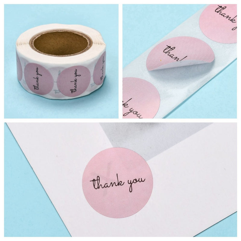 500 Thank You Stickers, 1" round, pap0156