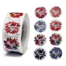 500 Package Stickers, "Thank You" with Mixed Colors, 1" round, pap0159