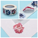 500 Package Stickers, "Thank You" with Mixed Colors, 1" round, pap0159