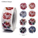 500 Package Stickers, "Thank You" with Mixed Colors, 1" round, pap0159