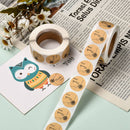 500 Package Stickers, "Thank You" with Dandelion, 1" round, pap0160