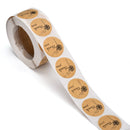 500 Package Stickers, "Thank You" with Dandelion, 1" round, pap0160