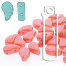 Paisley Duo Orange Tutti Frutti Cantaloupe 2-Hole Seed Beads, approx 82 beads/22g, 8x5mm, 5-Inch Tube, PD8502010-24507 bsd0992