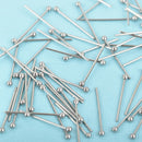 300 Stainless Steel Ball Ball Head Pins, 3/4" long (20mm) 20 gauge, silver ball head pins, pin0118