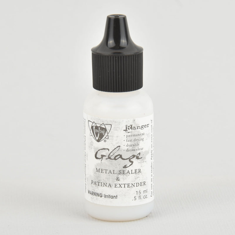 Metal Sealer and Patina Extender for All Metal, Clear Metal Sealer, Clear Metal Sealant, Ranger Patina, 1/2 oz. bottle, pnt0017