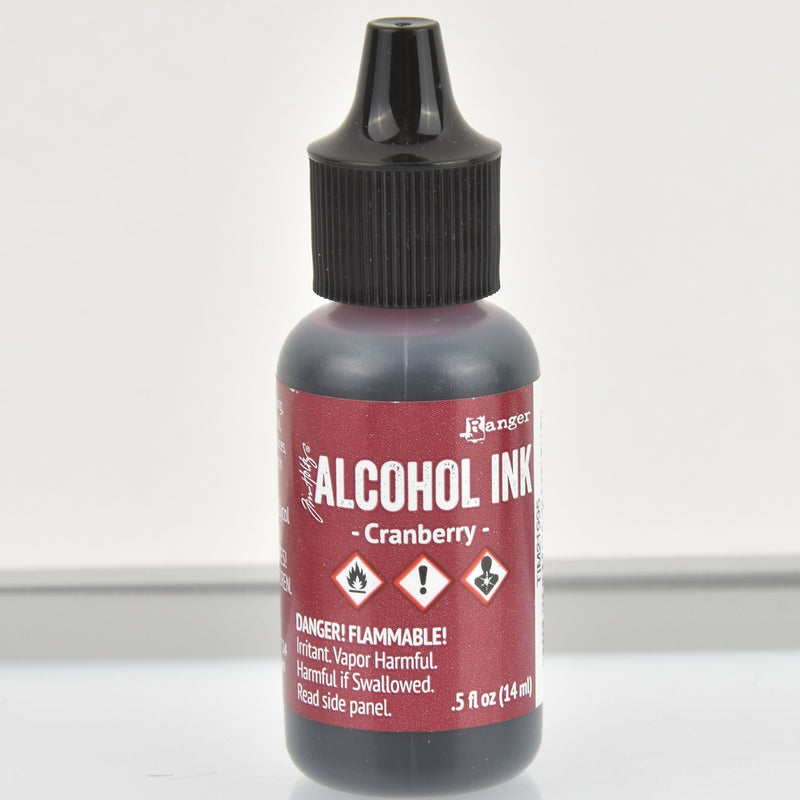 Alcohol Ink, Cranberry Red, Tim Holtz Ranger, 1/2 oz, pnt0081