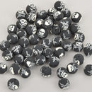 20 Skull Round Beads, polymer clay, 10mm, pol0119