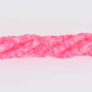 4mm Katsuki Beads, Bubblegum Pink Sprinkle Polymer Clay Rondelle, strand, pol0135