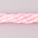 4mm Katsuki Beads, Light Pink Sprinkle Polymer Clay Rondelle, strand, pol0140