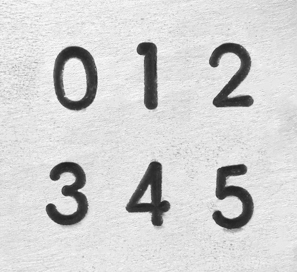 6mm DECO Font Number Metal Stamps, ImpressArt Metal Number Stamping Set, Metal Stamping Numbers, tol0717