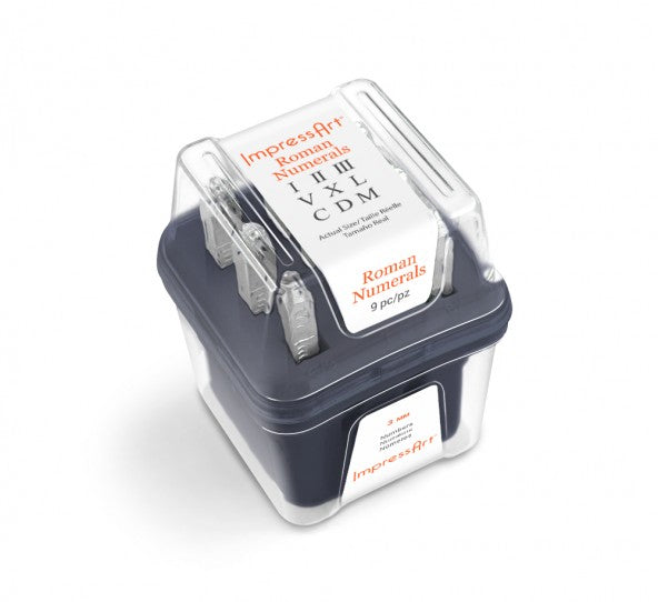3mm ROMAN NUMERAL Stamp Set, ImpressArt Metal Number Stamping Set, tol0806