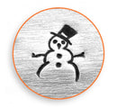 ImpressArt Metal Design Stamp,  6mm SNOW MAN Snowman  tol0069