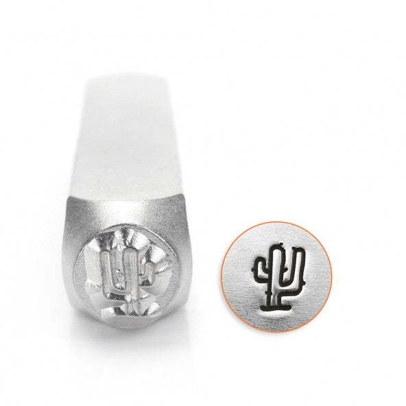 ImpressArt Metal Design Stamp,  6mm CACTUS Southwestern Theme Symbol  tol0285