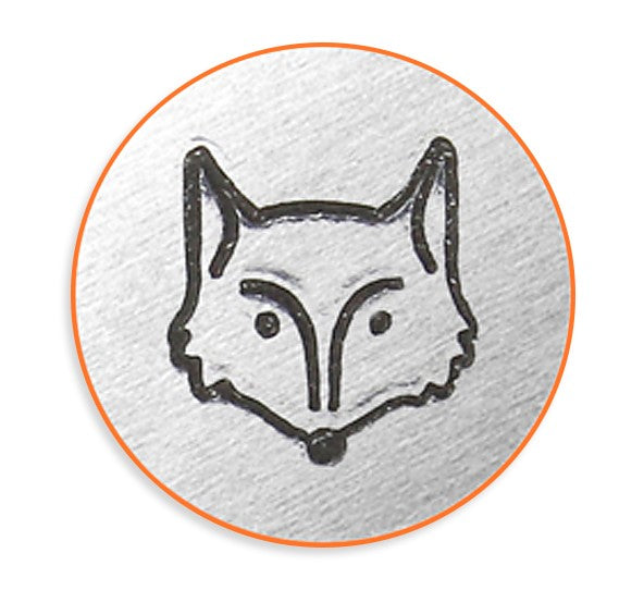 FOX HEAD 6mm Stamp, ImpressArt Metal Design Stamp, tol0670