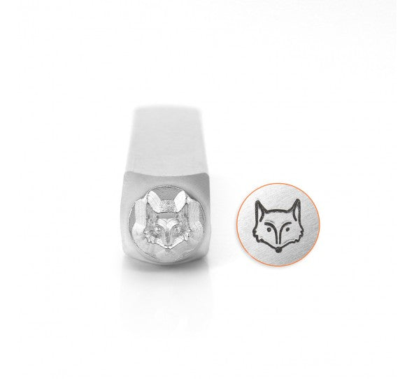 FOX HEAD 6mm Stamp, ImpressArt Metal Design Stamp, tol0670