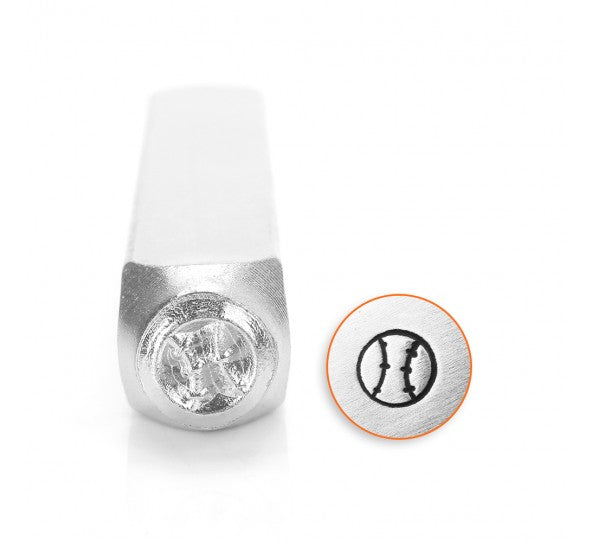 ImpressArt Metal Design Stamp,  6mm BASEBALL  tol0118