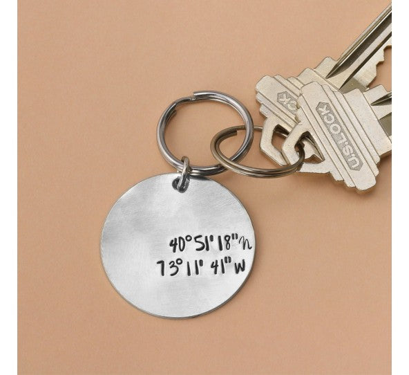 Set of 4 LONGITUDE and LATITUDE Metal Stamps, Metal Stamping, ImpressArt Metal Design Stamp, tol0714