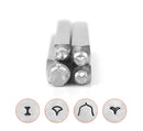 Set of 4 MANDALA PACK 3 Design Stamps, ImpressArt Metal Design Stamps, 4-pack, 3mm, 6mm, Mandala Shapes, tol0727