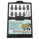 LEATHER TOOLS Set, Deluxe Interchangeable Tool Kit, Leather Punches, snap setter, 20 pc set + storage case, tol0594