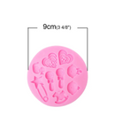 BABY LOVE Resin Mold, Silicone Mold to make shaped cabochons, kawaii, reusable, 3-1/4" mold makes 9 different shapes, tol0826
