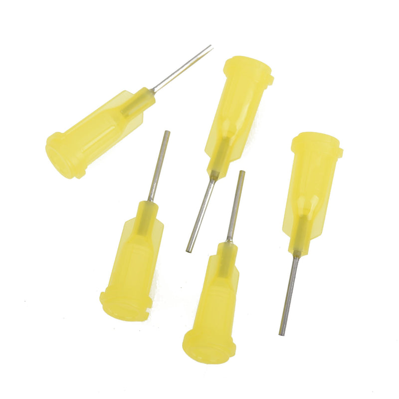 10 Luer Loc Tips for Glue Syringes YELLOW 20 gauge for THIN Glue tol0888