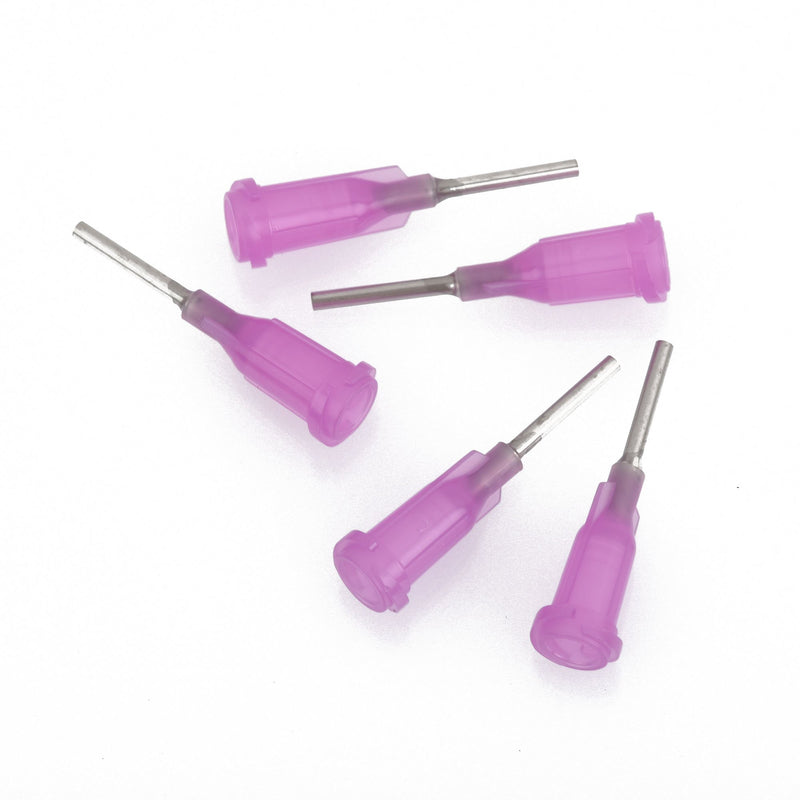 10 Luer Loc Tips for Glue Syringes Purple 16 gauge for Medium Thickness Glue tol0889