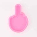 Middle Finger Sign Language Mold, Silicone Mold to make shape (3") reusable, tol1289