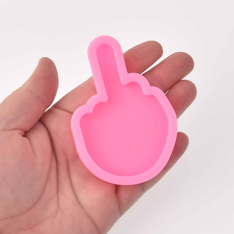 Middle Finger Sign Language Mold, Silicone Mold to make shape (3") reusable, tol1289